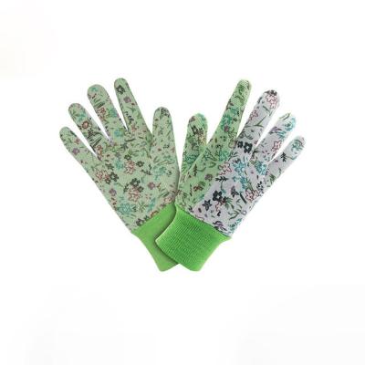 China PVC beads are non slip pvc mini dot bead anti slip work cleaning gloves knitted garden work protection gardening gloves for sale