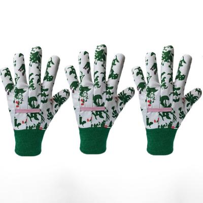 China PVC beads are non print wholesale garden twill bead stitch PVC protection work garden agricultural handling work gloves for sale