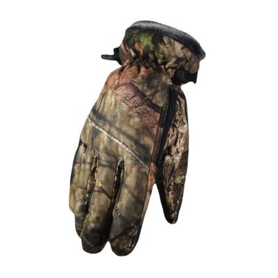 China Touch Screen Wholesale Ski Gloves Plush Pu Touch Screen Cuff Imitation Rabbit Hair Camouflage Men and Women Riding Hunting Gloves for sale