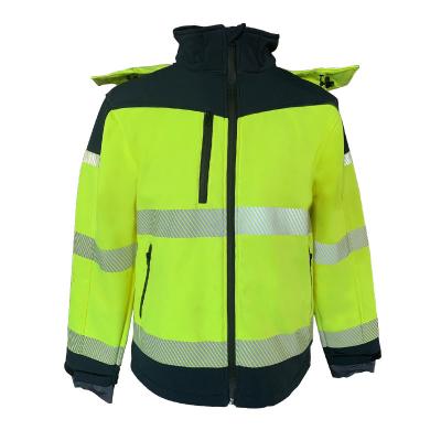 China INSTANT High Quality High Road Visibility LED Construction Site Work Traffic Warning Safety Clothing Warm Reflective Coat for sale