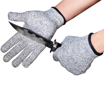 China Gray Food Grade Hand Protection HPPE Custom Oil Resistant Gloves Safety Protection Kitchen Hand Cut Working Gloves for sale