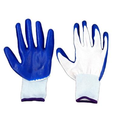 China Wholesale wear-resistant wear-resistant portable oil protection non-slip working glue dipping 13 needle safety work nylon dipping gloves for sale