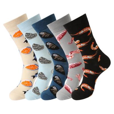 China China Factory Antibacterial Design Animal Happy Cotton Man Socks for sale