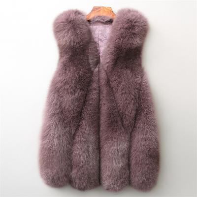 China Lady Thick Clothing Female Anti-wrinkle Women's Fur Coat Waistcoat Vest Love Real Fox Fur Vest Women for sale