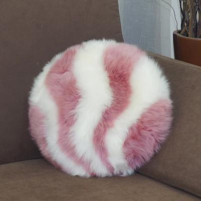 China Sheepskin Anti-Decubitus Round Blankets Soft Faux Fur Plush Cushion For Chair Living And Bedroom Sofa for sale