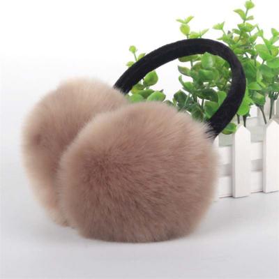 China Lovely Plush Ear Muff Cute Faux Rabbit Fur Earmuffs Girl Women Fur Outdoor Warm Muff Earmuffs Wholesale for sale