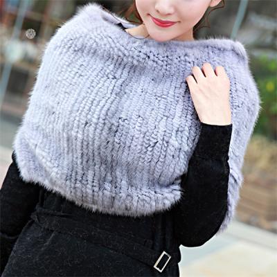 China Fashion.Elegant New Design Lady Knitted Shawl Women Party Fur Shawls Cap 2021 for sale