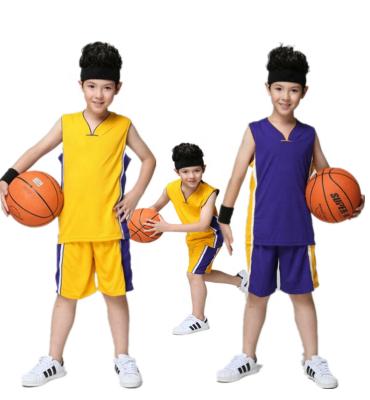 China Antibacterial Men's Basketball Price Jersey Manufacturer New Arrival Basketball Team Suit Children's Tank Tops Suit for sale