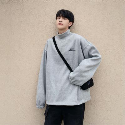 China Anti-Wrinkle Mens Hoodies Sweatshirts Oversized Cotton Neck Sweatshirt Top For Men for sale