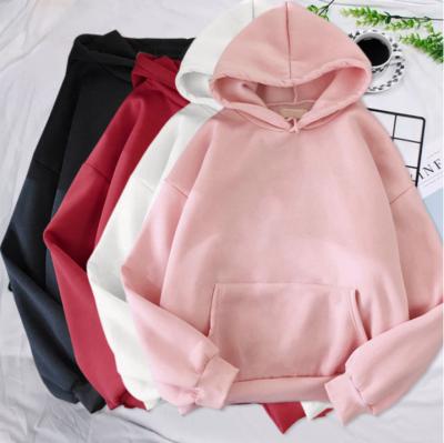 China Anti-Wrinkle 2021 Hot Women Pink Hoodies Ladies Long Sleeve Casual Hooded Pullover Women Clothes Sweatshirt Clothes for sale