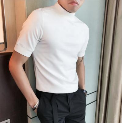 China High Quality White Crew Neck T-shirt Anti-wrinkle 95% Cotton T-shirt Short Sleeve For Men for sale