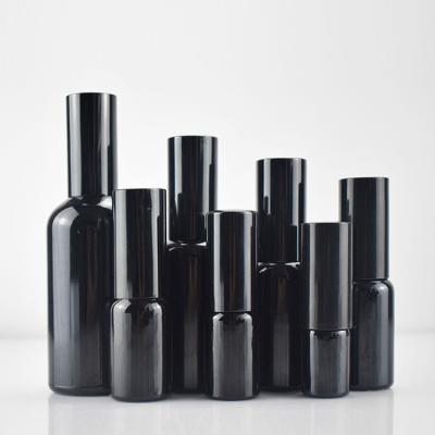 China Personal Care Chinese Suppliers High Cost Effective Black Glass Spray Bottle With Spray Black for sale