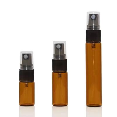 China Cosmetic in 2ml 3ml 5ml Perfume Bottle Spray 5ml Glass Bottle Stock Spray With Plastic Atomizer Pump for sale