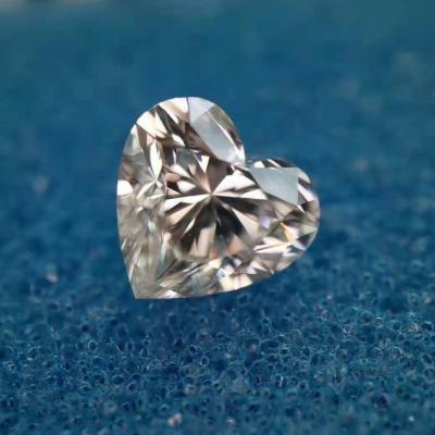 China Excellent color play or fire moissanite white loose stones heart cut moissanite diamond for sale