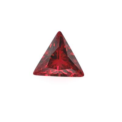 China Color Set or Fire Gemstone Triangle Shape CZ Garnet Stone for sale