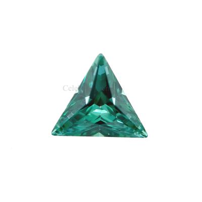 China Color Set or Manufacturer Price Triangle Cut Emerald Cubic Zirconia Loose Synthetic Fire Gemstone for sale