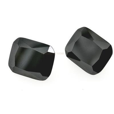 China Wholesale Price Set Or Color Fire Per Carat Loose Cut Octangle Gemstone Black Zircon for sale