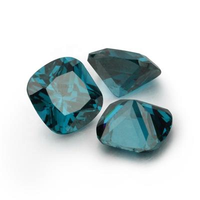 China China Fire Blue Loose CZ Gemstone Cushion Stones Cubic Zirconia Wholesale Round Bulk Cut Synthetic Color or Ink Set Color or Ink For Sale for sale