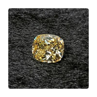 China Hot Selling Light Yellow Synthetic Stones Square Cut Cubic Zirconia Set Or Color Fire For Fashion Jewelry for sale