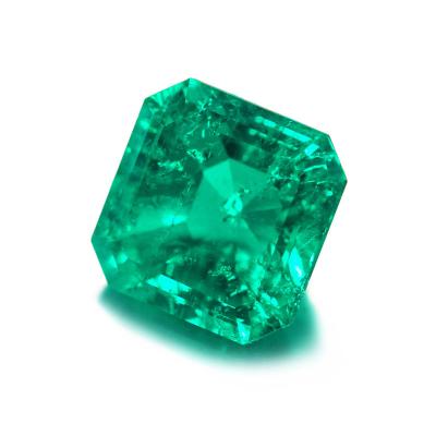 China High Quality Color Game Or Asscher Fire Cut Vivid Green Columbia Octagon Cuts Gems Certified Green for sale