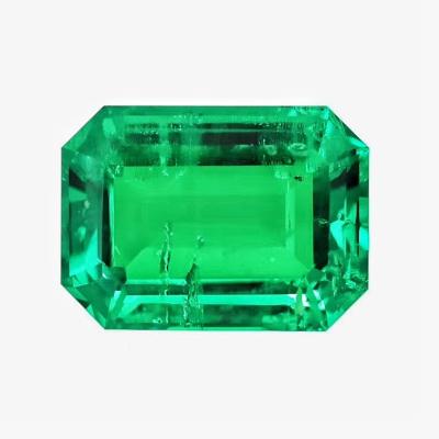 China Color Play or Fire Lab Created Emerald Vivid Colombia Green Hydrothermal Emerald for sale