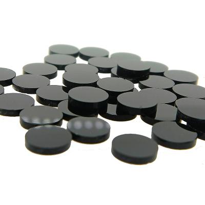 China Jewelry Making Loose Wholesale 6mm Round Natural Black Onyx Flat Back Disc For DIY Jewelry for sale