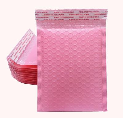 China Moisture Proof Pink Bubble Bag PE Clothing Packaging Bag Co-extruded Film Bubble Bag for sale