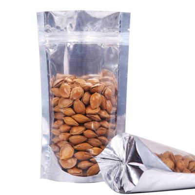 China Front Clear Transparent Resealable Ziplock Aluminum Foil Doypack Stand Up Pouch Food Packaging Bags for sale