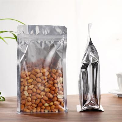 China Low MOQ Wholesale Resealable Side Seal Resealable Side Seal Snack Coffee Tea Packaging Zip Lock Foil Bag Readt To Ship for sale