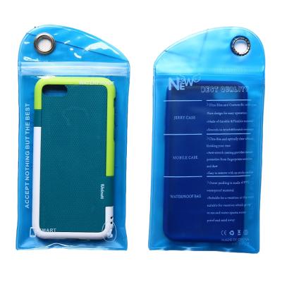 China Recyclable Waterproof Zipper Hang Hole Phonecase Package Plastic Retail Bag For Phonecase Packaging for sale