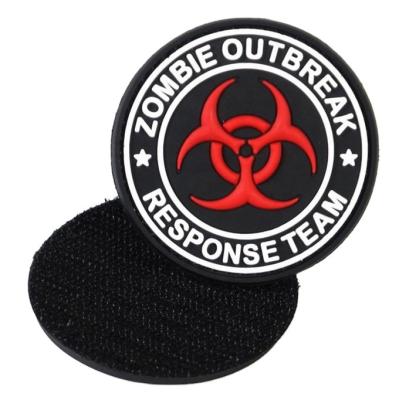 China Washable Garment 3D Clothing Accessories Logo Soft PVC Patch Head Silicone Rubber Soft Label for sale