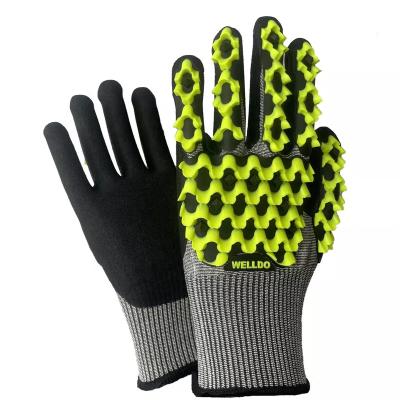 China Durable TPR Oilfield Safety Industrial Work Anti Cut Resistant Gloves for sale