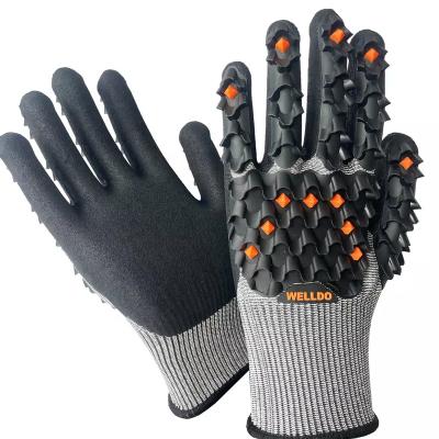 China EN388 Industrial Working Durable TPR Cut Out Heavy Duty Anti Impact Protection Safety Gloves for sale