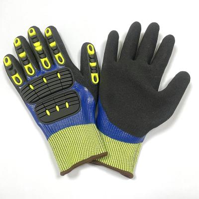 China Impact Protection Nitriles Full Dip Cut Level 5 Anti Knit Glove Anti-impact Mechanic Safety Gloves for sale