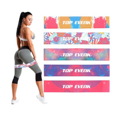 China EVENK TOP Durable Hot Sale Non-rolling Hip Circle Gym Fitness Exercise Stretching Custom Fabric Loop Resistance Bands for sale