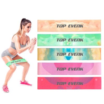 China EVENK UPPER EVENK Fabric Durable Custom Print Exercise Fitness Hip Loop Booty Resistance Bands Set for sale