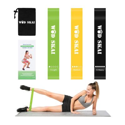 China High Elasticity Custom Logo Printing Mini Resistance Loop Exercise Bands for sale