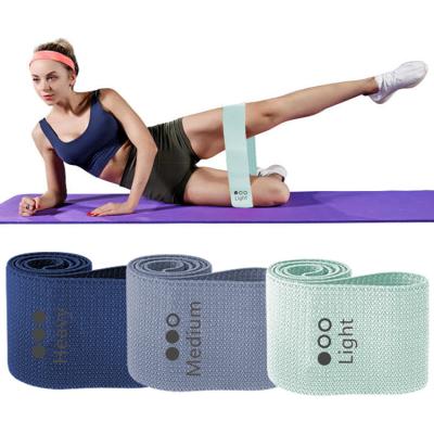 China High Elasticity Logo Resistance Bands Custom Strength Booty Bands Elastic Fabric Loop Exercise Bands for sale