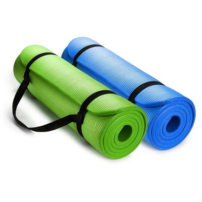 China Yoga Exercise 4mm NBR Thick Durable Yoga Mat Non-Slip Protective Fitness Pad Mat for sale