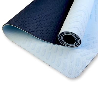 China Non Slip Double Layer 6mm Tape Eco Friendly 100% Recyclable Yoga Mat for sale