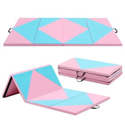 China Waterproof High Quality Anti Slip Premium Recycled Tape Foldable Yoga Mat for sale