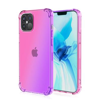 China Shockproof Anti-drop Rainbow TPU Phone Case For iPhone 12 Cell Phone Cover For iPhone 11 12 pro 13 Max for sale