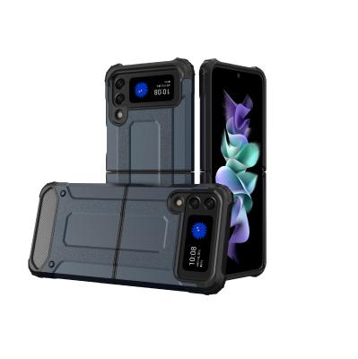 China Hoya PC TPU Multi-colors MeCha Style Folding Cell Phone Cover Shockproof Case For Samsung galaxy z flip 3 5G for sale