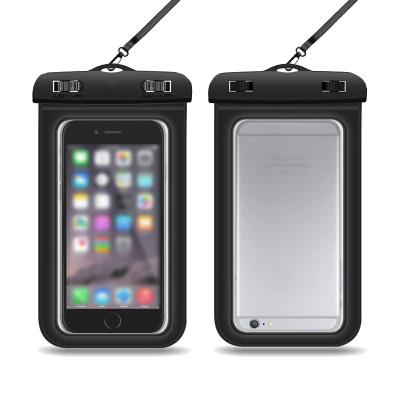 China Ultra Thin Outdoor Universal Waterproof Cell Phone Bag PVC Waterproof Case Phone Dry Bag For Mobile With Lanyard for sale