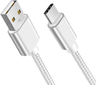 China Durable Nylon Braided Type C Cable For Type-C Data Cable 2.4A Android Phone Charging Cable Braided USB Data Cable for sale