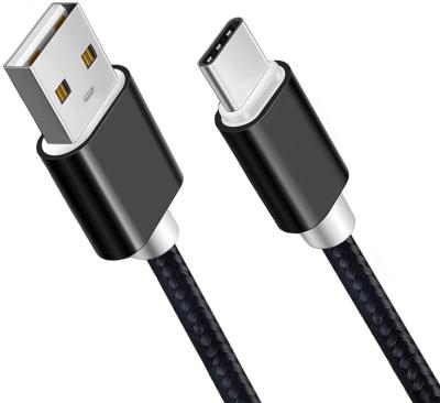 China Durable Nylon Braided Charging 2.4A Phone Braided USB Data Cable Type C Cable For Type-C Charging Data Android Phone Cable for sale