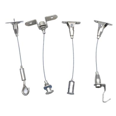 China Ceiling LED lighting cable gripper fitting accessories stainless steel suspension light hanging kit à venda