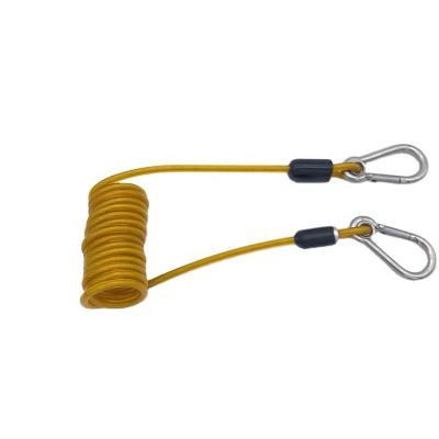 China Nicer-S Heavy Duty Fishing Plastic Retractable Coiled Lanyard for Fishing Tools/Rods/Paddles Camping and Hunting for sale