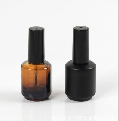 China Personal Care 5ml 7ml 8ml 9ml 10ml 11ml 13ml 14ml 15ml 17ml Empty Black Clear Amber Glass UV Gel Nail Polish Bottle With Brush for sale