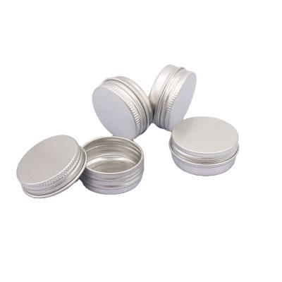 China Material Recycled in Gold Metal Tin Box Round Lip Balm Packaging Container 10g 30g 50g 100g Cosmetic Aluminum Jar Black White Eye Running Cream for sale